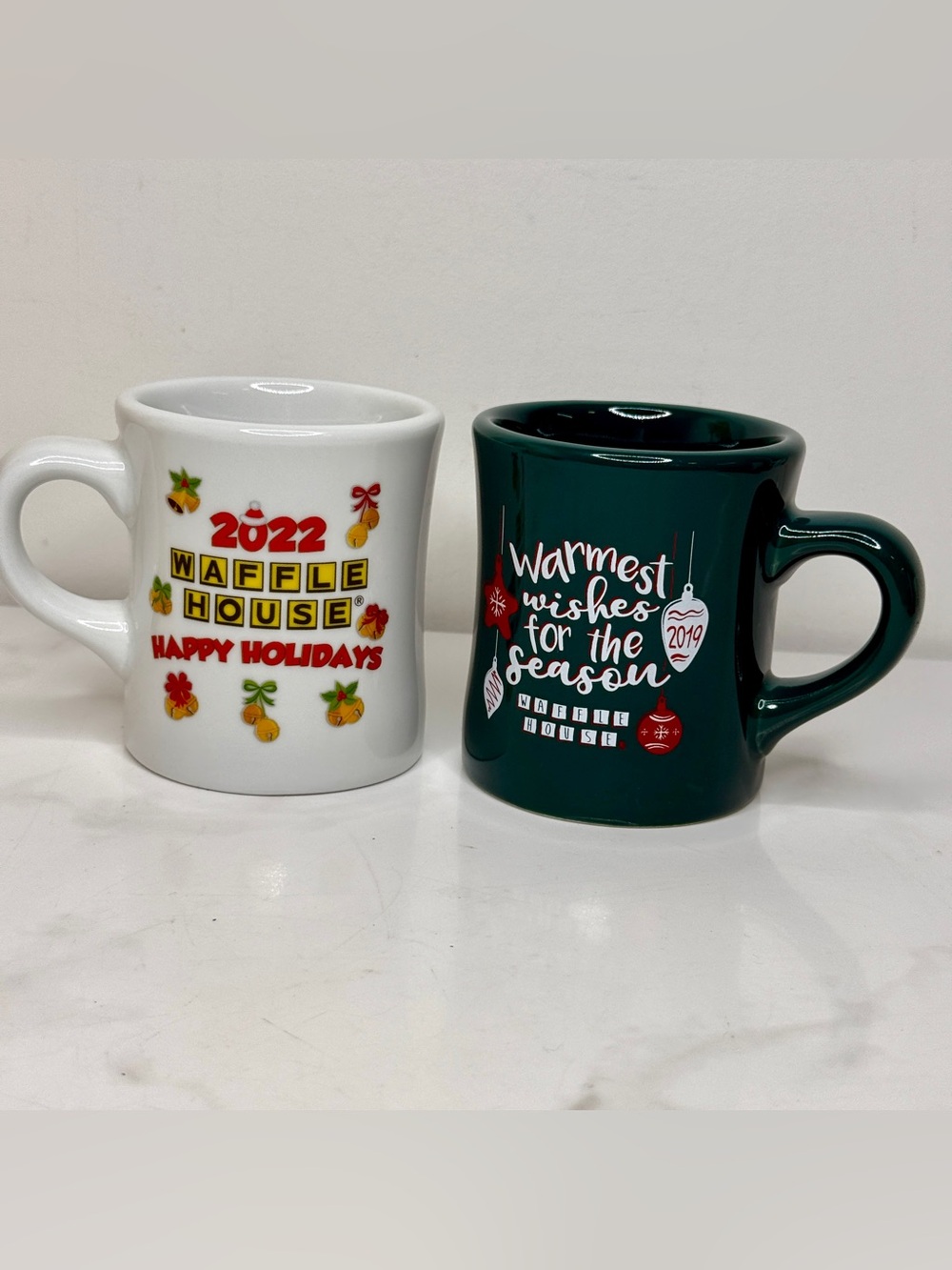 Collectible Waffle House Christmas Coffee Tea Mugs Cup